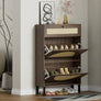 Rattan Shoe Cabinet Boots Shoe Rack Space Saving Shoes Organizer Shoerack Slippers (Rattan) Home Furniture Shoe-shelf Furnitures