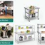 NSF Stainless Steel Table w/ Overshelf 48" X 24" Work w/ 48"X12" Shelf Kitchen