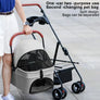 Pet Stroller, Folding Dog Stroller, Pet Folding Strollers, 4 Wheels Dog/Cat Puppy Stroller, Travel Carrier for Small/Medium Pet