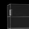 4 Layers Clear Acrylic Stand Display with Lock Square Countertop Display Case Display Collectible Doll Rack