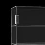 4 Layers Clear Acrylic Stand Display with Lock Square Countertop Display Case Display Collectible Doll Rack