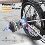 Electric Bike Adult- 500W Bicycle Up to 40 Miles, 7-Speed, and Shock Absorber