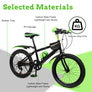 20" Mountain Bike 7 Speeds Kid Bicycle Dual-Disc Brakes Children MTB Boys Girls