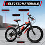 20" Mountain Bike 7 Speeds Kid Bicycle Dual-Disc Brakes Children MTB Boys Girls