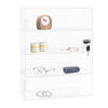 4 Layers Clear Acrylic Stand Display with Lock Square Countertop Display Case Display Collectible Doll Rack