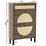 Rattan Shoe Cabinet Boots Shoe Rack Space Saving Shoes Organizer Shoerack Slippers (Rattan) Home Furniture Shoe-shelf Furnitures