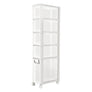Narrow Storage Cabinet Pantry Thin Cabinet Bathroom Slim Rolling Storage Cart Plastic Rolling Shelf with Transparent Drawers