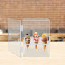 9 Holes Transparent Display Cabinet Ice Cream Cone Bracket Storage Stand Holder Box with Handle
