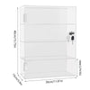 4 Layers Clear Acrylic Stand Display with Lock Square Countertop Display Case Display Collectible Doll Rack