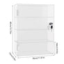 4 Layers Clear Acrylic Stand Display with Lock Square Countertop Display Case Display Collectible Doll Rack