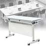 Conference Table, Folding Conference Room Tables With Flip-Top Design, With Caster Rectangular Modular Conference Room Table
