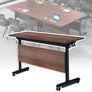 Conference Table, Folding Conference Room Tables With Flip-Top Design, With Caster Rectangular Modular Conference Room Table