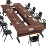 Conference Table, Folding Conference Room Tables With Flip-Top Design, With Caster Rectangular Modular Conference Room Table