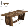 6FT All Wood Conference Table, 70.87 W x 31.5 D Rectangular Seminar Meeting Room