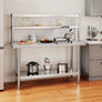 NSF Stainless Steel Table w/ Overshelf 48" X 24" Work w/ 48"X12" Shelf Kitchen