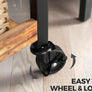 3-Tier Narrow Storage Rolling Cart w/ Wheels Wood Steel Frame Slim Kitchen Dine
