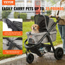 VEVOR Pet Stroller Carrier Dog Cat Lightweight Rotate w/ Brake Cup Holder Puppy