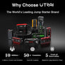 UTRAI 4 In 1 2000A Jump Starter Power Bank 16000mAh 150PSI Air Compressor Tire Pump Portable Charger Car Booster Starting Device