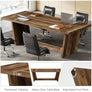 6FT All Wood Conference Table, 70.87 W x 31.5 D Rectangular Seminar Meeting Room