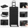 Rolling Makeup Case, Makeup Train Case with Lid, 5 in 1 Cosmetology Case on Wheels, Christmas Gift, Large Makeup Case Organizers