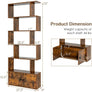 book shelves, 6-Tier,with Doors,Anti-toppling Device,Home Office Wood Storage Display Shelf,bookshelfs