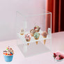 9 Holes Transparent Display Cabinet Ice Cream Cone Bracket Storage Stand Holder Box with Handle