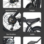 Electric Bike for Adult 4.0 Fat Tire Ebike 20" 2000W Mountain Removable Battery