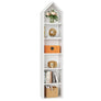 6-Tier Modern Wood Bookcase Sturdy Tall Narrow Display Stand Shelf
