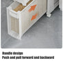 5-Tiers Narrow Storage Cabinet Slim Rolling Cart Pantry Thin Transparent Drawer