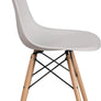Elon Series Green Plastic Chair w/ Wooden Legs 22.5"D x 18.25"W x 31.5"H-6 Color