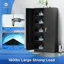 Metal Storage Cabinet, 72" Black Locking Doors and 4 Shelves, Tall Tool Garage