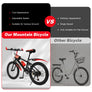20" Mountain Bike 7 Speeds Kid Bicycle Dual-Disc Brakes Children MTB Boys Girls