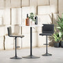 Round Bar Table Adjustable Height, Base Pub Table 360° Swivel for Living Room Dining Room Bistro Cafe, Led Bar Table