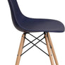 Elon Series Green Plastic Chair w/ Wooden Legs 22.5"D x 18.25"W x 31.5"H-6 Color
