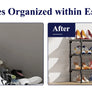 Shoe Rack - Premium Non-Woven Shoe Rack Shelf, Shoe Organizer for Closet, Entryway, Garage & Corridor, Sturdy & Durable Long Sta