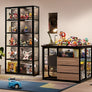 Display Cabinet, 5-Tier Tall Bookcase with Adjustable Shelves, Collectibles Toy Organizers Rack & Display Shelf, Bookshelf
