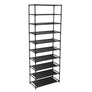 10 Tier Stackable Shoe Rack Storage Shelves - Stainless Steel Frame Holds 50 Pairs Of Shoes