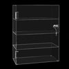 4 Layers Clear Acrylic Stand Display with Lock Square Countertop Display Case Display Collectible Doll Rack