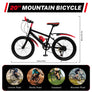 20" Mountain Bike 7 Speeds Kid Bicycle Dual-Disc Brakes Children MTB Boys Girls