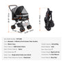 VEVOR Pet Stroller Carrier Dog Cat Lightweight Rotate w/ Brake Cup Holder Puppy