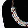 Elegant Bead And Crystal Bib Necklace Design