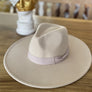 Wide brim panama hat in vegan felt