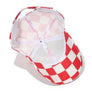 CHECKER PLAID PRINT CAP HAT
