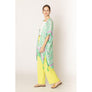 DIONA J TILE PRINT KIMONO ONE SIZE COLOR GREEN