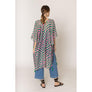 DIONA J GEOMETRIC PRINT KIMONO ONE SIZE COLOR PINK