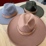 Wide brim panama hat in vegan felt