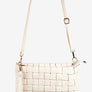 Fame Faux Leather Basket Weave Crossbody Bag