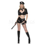 Sexy Police Sergeant 11 PC Plunge Neck Buckle Crop Top Costume Set Size XS