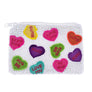Coversation Hearts Seed Bead Handmade Beaded ZIpper Valentines Day Coin Bag Pink