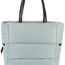 DIONA J SMOOTH CUSHION TEXTURE ZIPPER CROSSBODY SHOULDER BAG BLUE